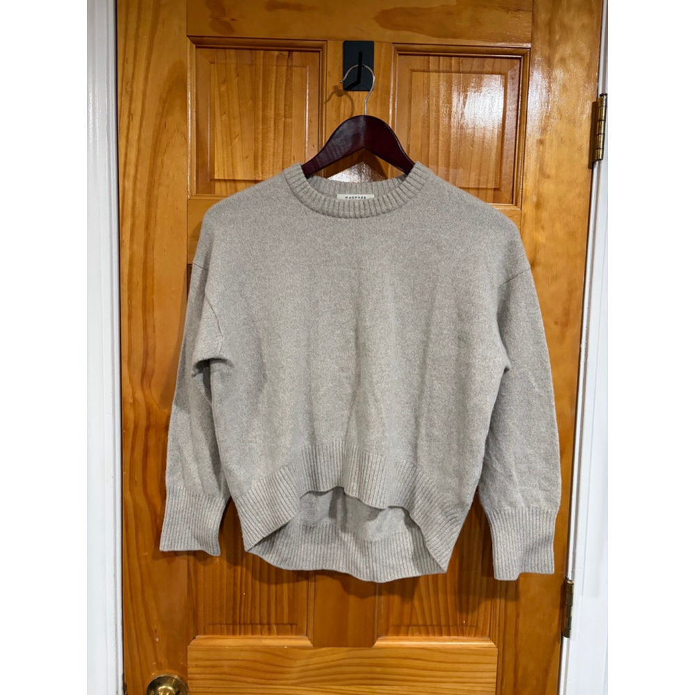 MACPHEE Tomorrowland Light Gray Wool Blend Knit Sweater Women’s Japan Minimalist